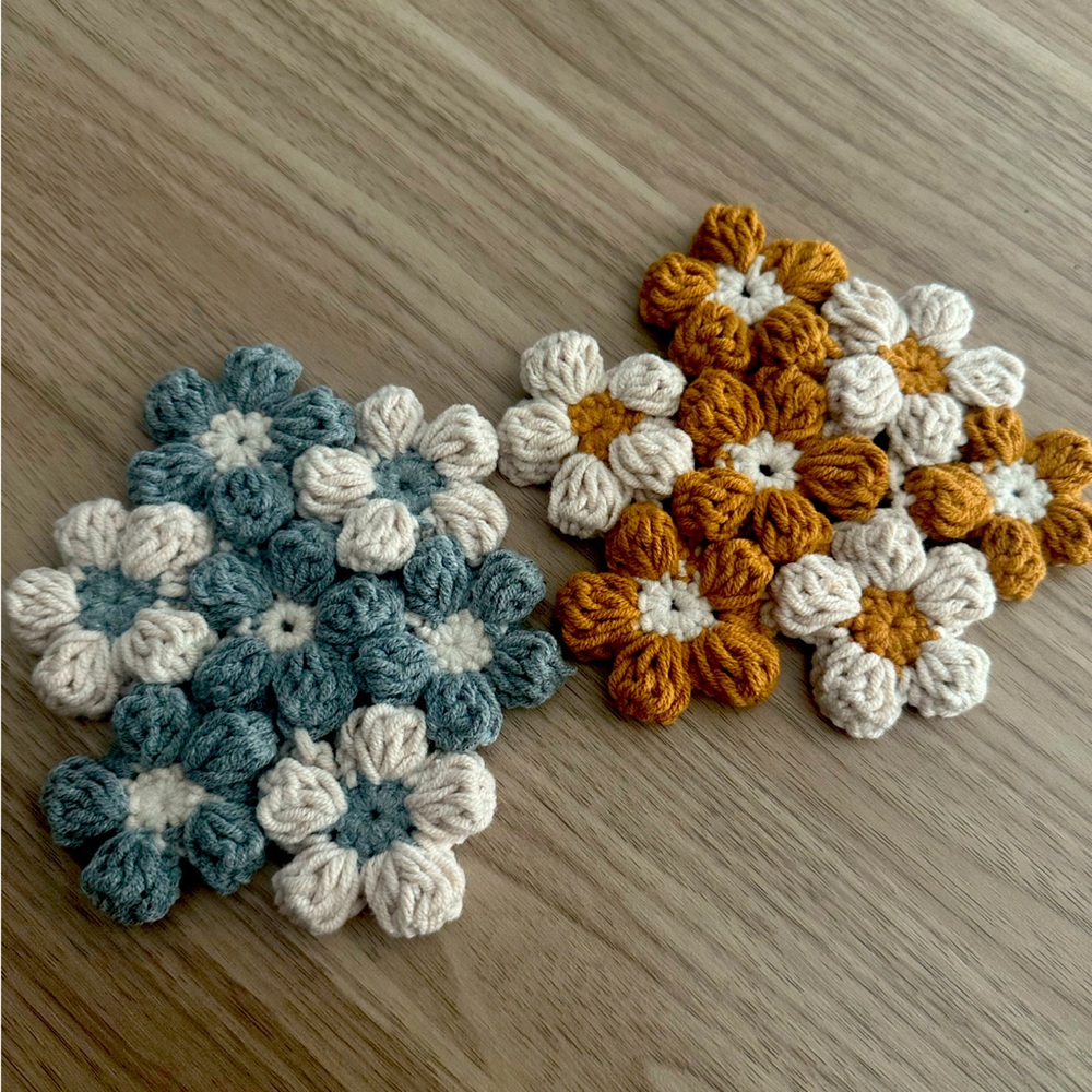 Handmade crochet coaster